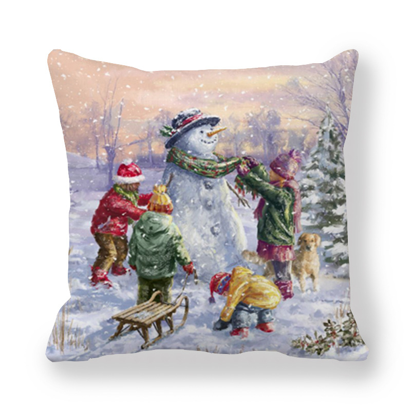 Kalėdų Senelio, Sniego Senio, Briedžio sutirštinto persikų odos pagalvės užvalkalas tiekimui per sieną T033