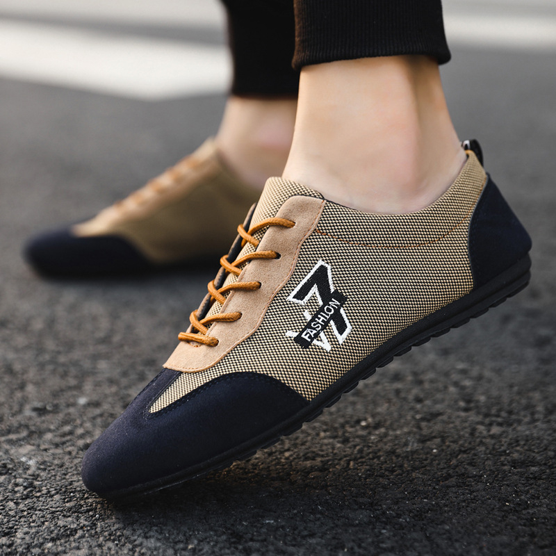 Ljetne muške Doug cipele, prozračne platnene cipele s niskim izrezom, korejski stil, moderne svestrane ležerne cipele, stare pekinške platnene cipele za muškarce