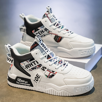 Ψηλά παπούτσια ανδρικά φθινοπωρινά και χειμωνιάτικα ανδρικά παπούτσια υψηλής αίσθησης εξειδικευμένου σχεδιασμού αίσθηση τάσης Joker νεανικά αθλητικά Xu Heng 6 εποχές