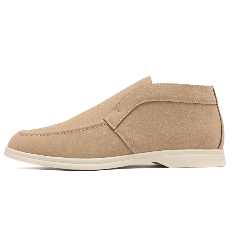 Aofu 6607 Mocasini pentru bărbați, cu vârf rotund, ușori, confortabili, casual, clasici, cu platformă plată, pantofi de barcă