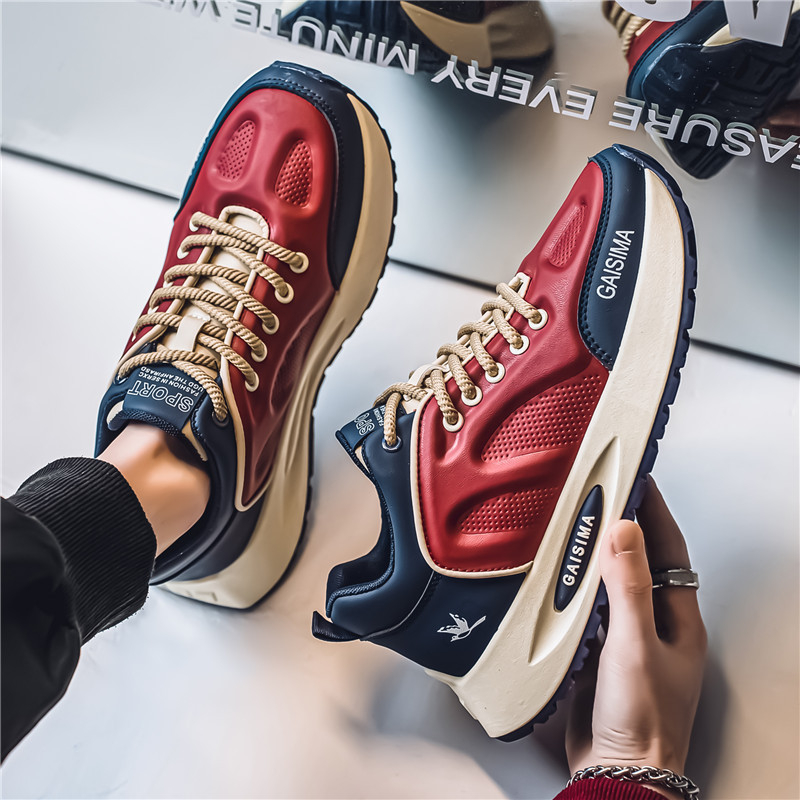 Meeste kingad piiriülesed pluss-suuruses vabaajajalatsid mood teismelised paksu tallaga tossud tudengid trendikad Torre kingad juuste põlvkond