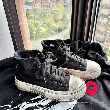 Rozā augstpapēžu audekla apavi vīriešu iekšējais augstuma palielināšanas apavi 10 cm nišas dizaina universālie čības retro veci netīri apavi