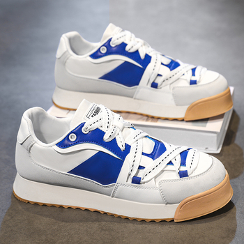 Pantofi de vară pentru bărbați, nișă, all-match, casual, albi, pantofi plati, piele pentru tineri, sport, talpă groasă, înălțime, pantofi la modă de antrenament german