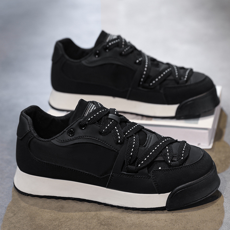 Pantofi de vară pentru bărbați, nișă, all-match, casual, albi, pantofi plati, piele pentru tineri, sport, talpă groasă, înălțime, pantofi la modă de antrenament german