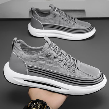 Pantofi sport respirabili acoperiți cu pânză de mătase glacială, vara anului 2024, pantofi sport confortabili pentru adolescenți, pantofi sport all-match pentru bărbați