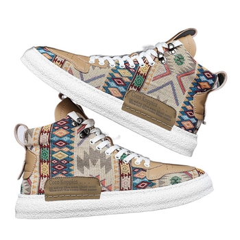 Audekla vīriešu apavi vasarai, elpojoši, augstpapēžu, universāli ikdienas apavi, nišas dizains, jauniešu sporta mīkstās zoles auduma apavi