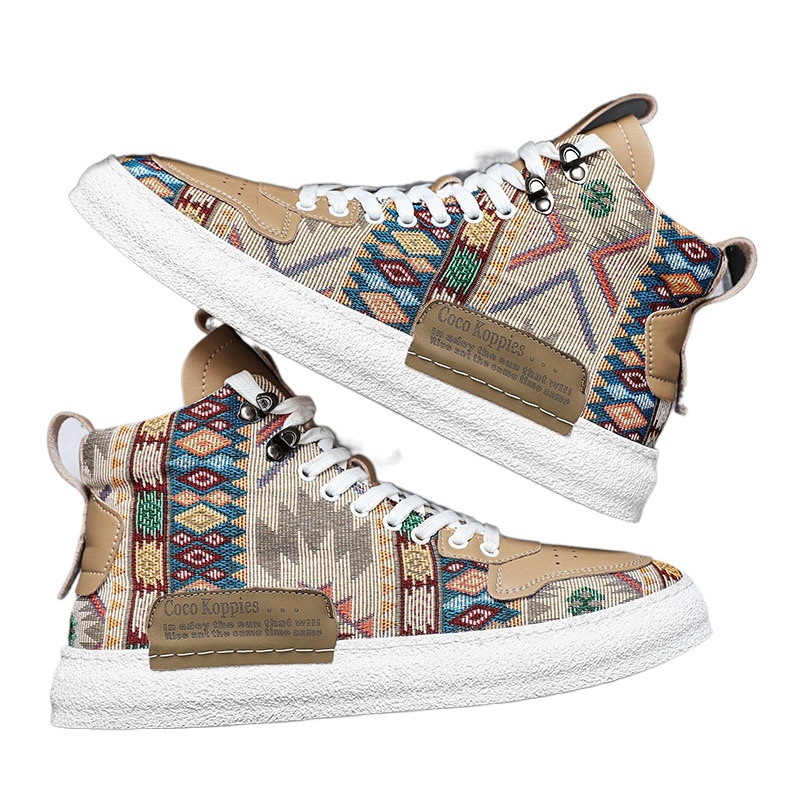 Audekla vīriešu apavi vasarai, elpojoši, augstpapēžu, universāli ikdienas apavi, nišas dizains, jauniešu sporta mīkstās zoles auduma apavi