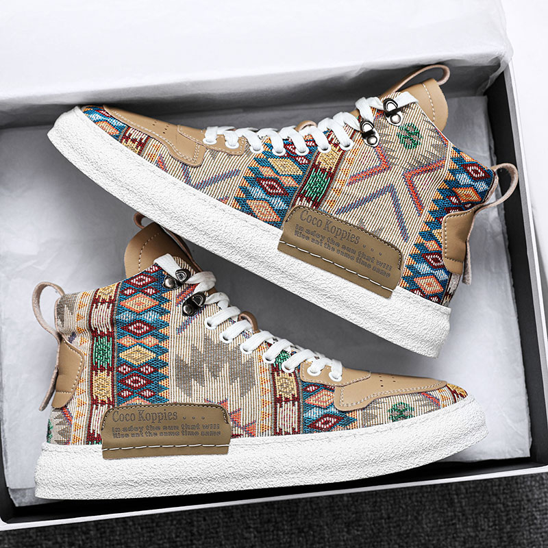 Audekla vīriešu apavi vasarai, elpojoši, augstpapēžu, universāli ikdienas apavi, nišas dizains, jauniešu sporta mīkstās zoles auduma apavi