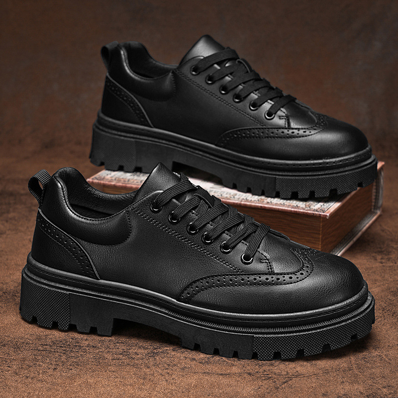 Zahraničný obchod export plus size pánska obuv ležérna kožená čierna kožená obuv pánske nízke martinské čižmy nástrojová obuv pánska veľkoobchodná cena