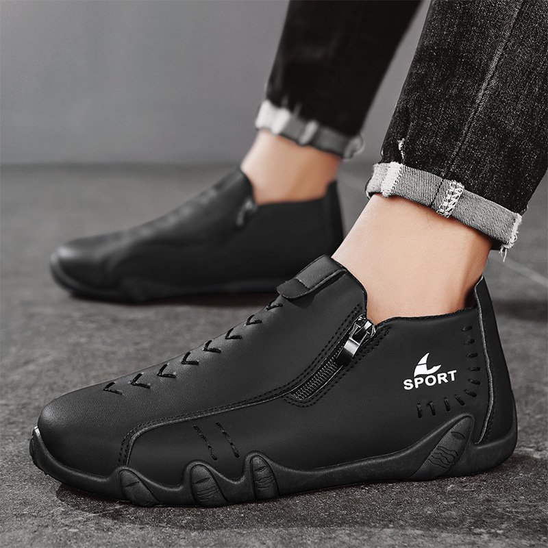 Piiriülesed 2025. aasta kingad meestele, valged õhukese tallaga, vabaaja kaheksajala nahast kingad, küljelukk, trendikad meeste kingad