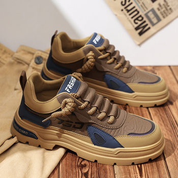 Rudens darbo apsaugos batai Vyriški nauji laisvalaikio įrankiai Žemo viršutinio stiliaus sportbačiai Kvėpuojantys vyriški neslystantys, atsparūs dilimui, madingi darbo batai