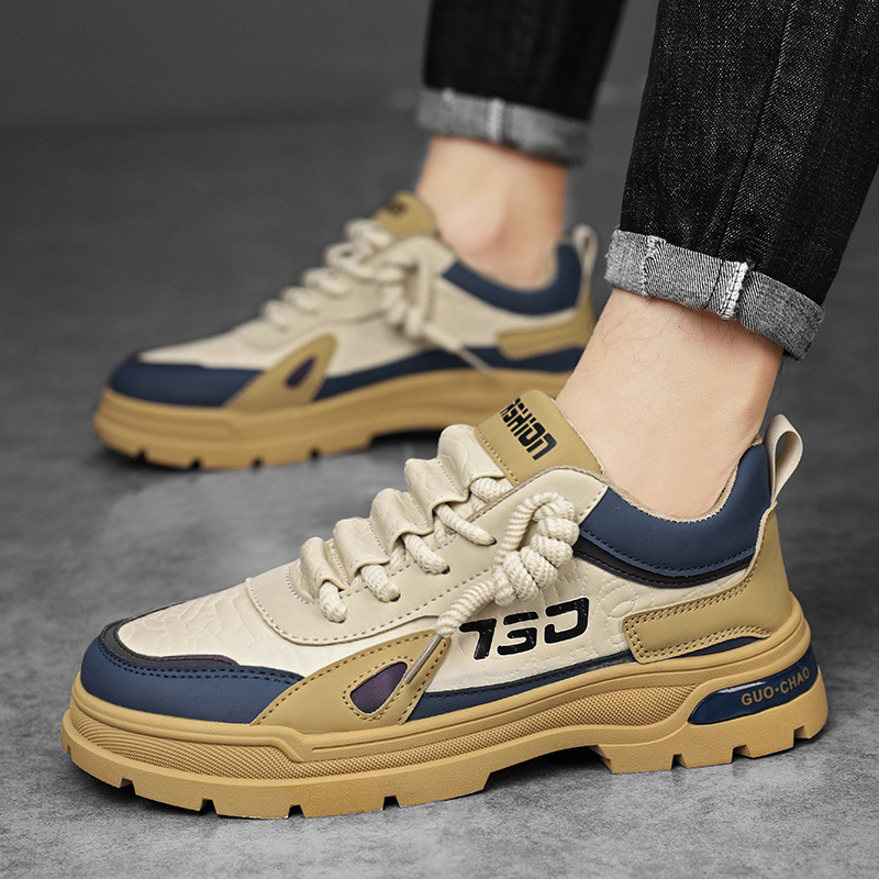 Rudens darbo apsaugos batai Vyriški nauji laisvalaikio įrankiai Žemo viršutinio stiliaus sportbačiai Kvėpuojantys vyriški neslystantys, atsparūs dilimui, madingi darbo batai