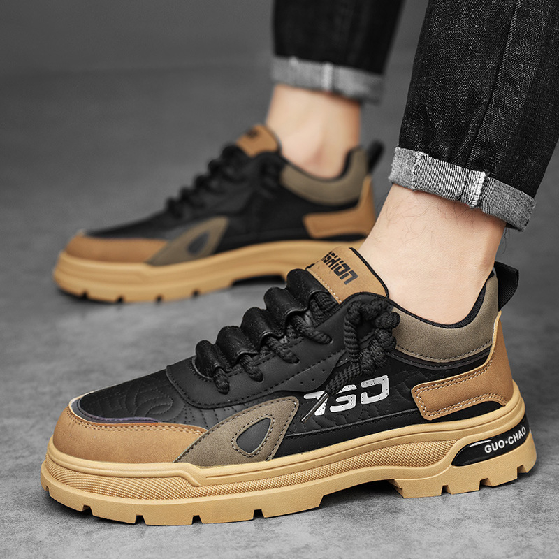 Rudens darbo apsaugos batai Vyriški nauji laisvalaikio įrankiai Žemo viršutinio stiliaus sportbačiai Kvėpuojantys vyriški neslystantys, atsparūs dilimui, madingi darbo batai
