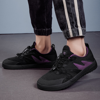 Pantofi sport pentru bărbați, mărimi mari, toamnă, desculți, la modă, casual, 46, cu cap lat, palmă largă, plasă, amortizare, pantofi sport ușori de alergare