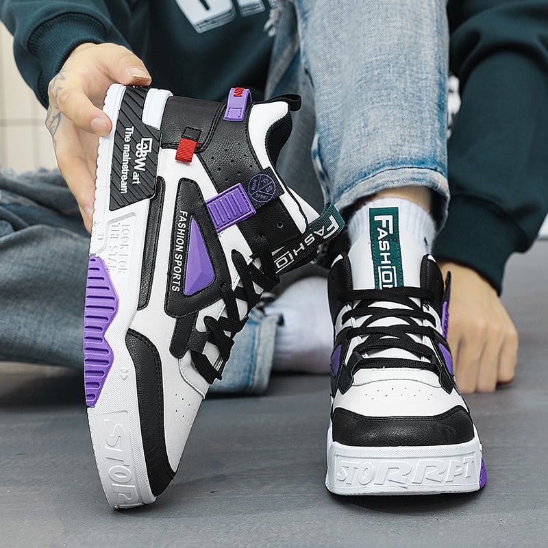 Pantofi sport pentru tineri, asortați, de toamnă și iarnă, 2023, cu toc înalt, pentru bărbați, la modă, de stradă prăjiți.