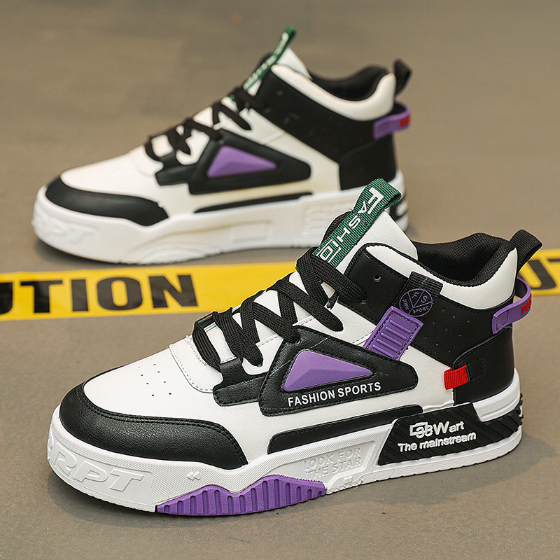 Pantofi sport pentru tineri, asortați, de toamnă și iarnă, 2023, cu toc înalt, pentru bărbați, la modă, de stradă prăjiți.