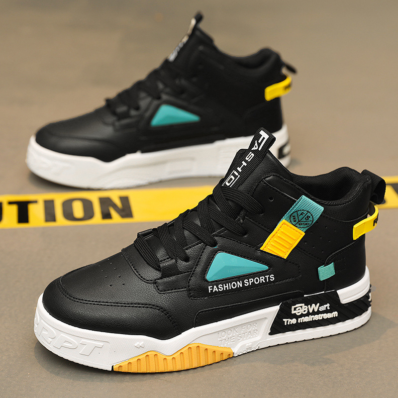 Pantofi sport pentru tineri, asortați, de toamnă și iarnă, 2023, cu toc înalt, pentru bărbați, la modă, de stradă prăjiți.