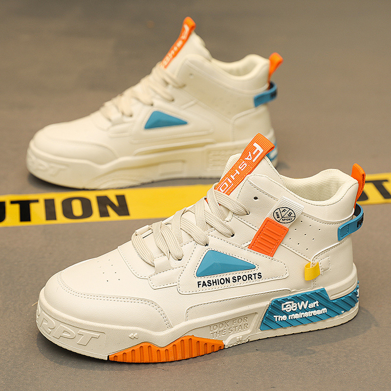 Pantofi sport pentru tineri, asortați, de toamnă și iarnă, 2023, cu toc înalt, pentru bărbați, la modă, de stradă prăjiți.