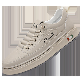 Pánske topánky 2025 Jar Ľahké priedušné Módne nazúvacie ležérne topánky Retro Pánske univerzálne kožené topánky pre mužov