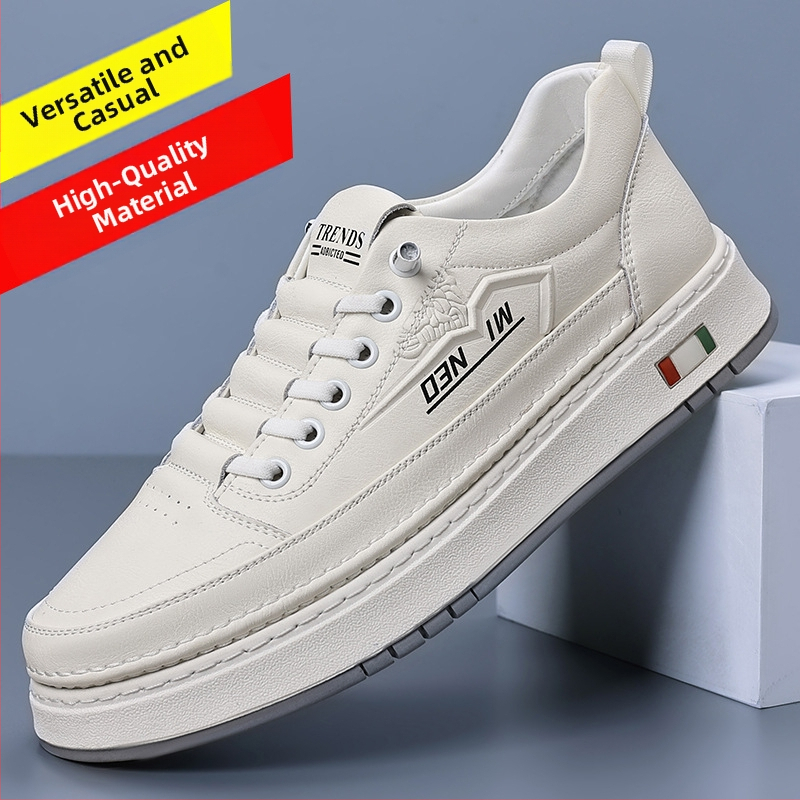 Pánske topánky 2025 Jar Ľahké priedušné Módne nazúvacie ležérne topánky Retro Pánske univerzálne kožené topánky pre mužov