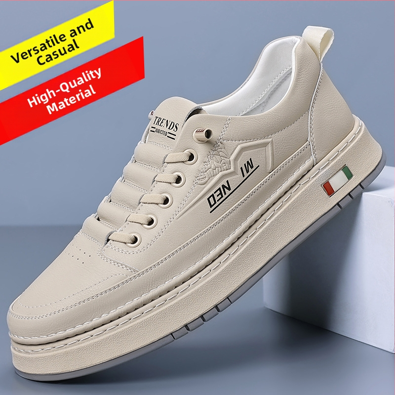 Pánske topánky 2025 Jar Ľahké priedušné Módne nazúvacie ležérne topánky Retro Pánske univerzálne kožené topánky pre mužov