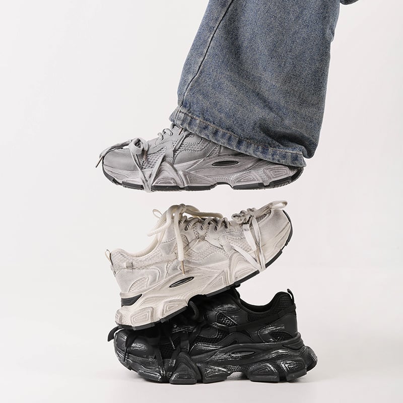 Pantofi sport pentru bărbați cu talpă groasă Torre Shoes 2024, pantofi sport casual, pantofi de alergare pentru bărbați, talpă înaltă, 3XL, Old Show