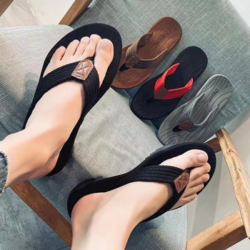 Sandale de plajă pentru bărbați, sandale antiderapante de vară la modă, sandale roșii pentru bărbați