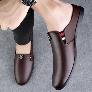 Pantofi de piele pentru bărbați, pantofi de afaceri din piele de vacă, mărime mare, cu toc liber, pantofi de sex masculin, pantofi de sex masculin