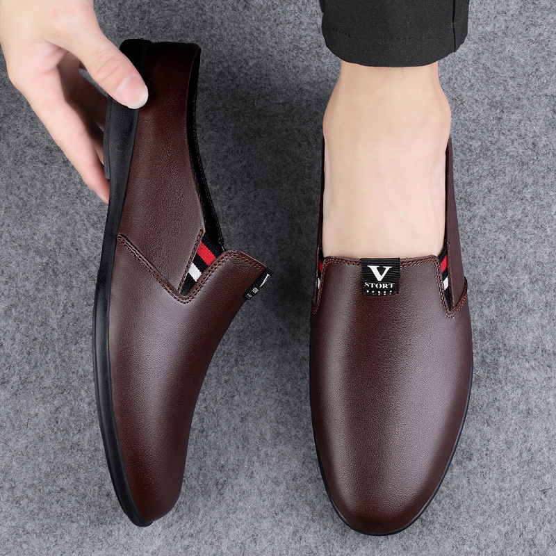 Pantofi de piele pentru bărbați, pantofi de afaceri din piele de vacă, mărime mare, cu toc liber, pantofi de sex masculin, pantofi de sex masculin