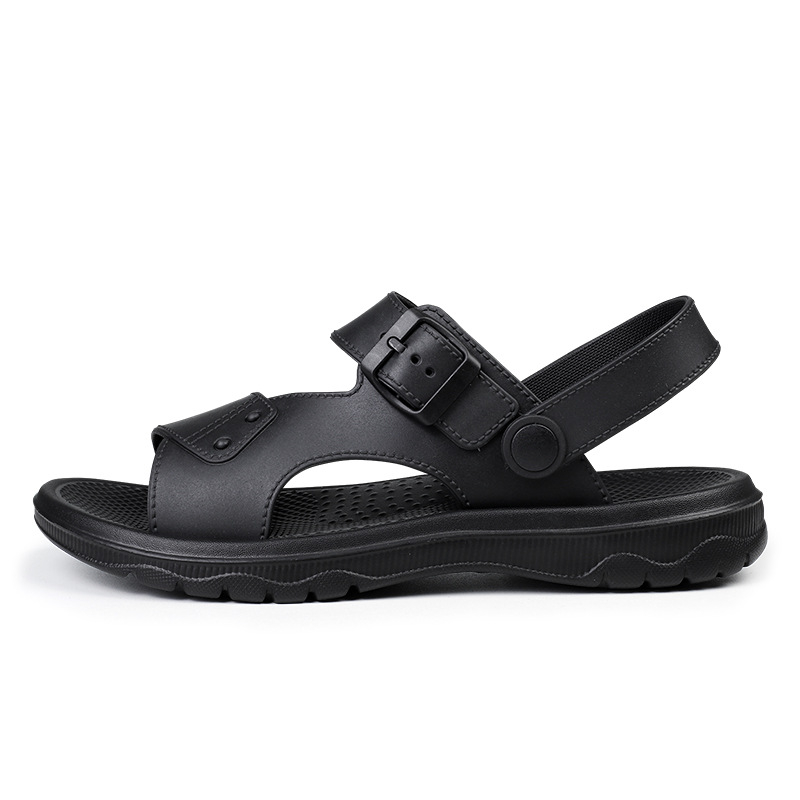 Férfi szandálok Nyári szandálok Férfi határokon átnyúló, plus size puha talpú bőr szandálok Külső viselet Kettős felhasználású strandcipők Robbanások