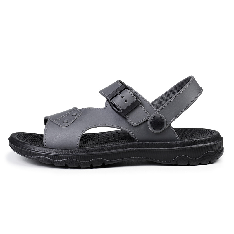 Férfi szandálok Nyári szandálok Férfi határokon átnyúló, plus size puha talpú bőr szandálok Külső viselet Kettős felhasználású strandcipők Robbanások