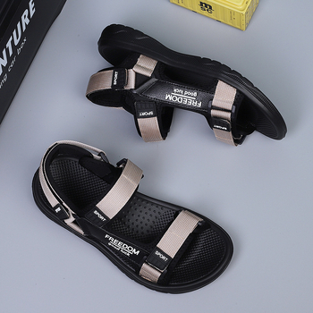 Férfi szandál állítható sarokkal, nyári kültéri csúszásgátló külső viselet, sport és szabadidős kettős felhasználású strandszandál