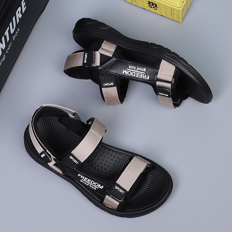 Férfi szandál állítható sarokkal, nyári kültéri csúszásgátló külső viselet, sport és szabadidős kettős felhasználású strandszandál