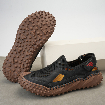 2024 Nyári hálós férfi cipők mindennapi alkalmi egyrétegű cipők lélegző sokoldalú platform szandálok férfi plus size határon átnyúló bebújós cipők