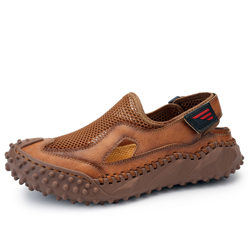 2024 Nyári hálós férfi cipők mindennapi alkalmi egyrétegű cipők lélegző sokoldalú platform szandálok férfi plus size határon átnyúló bebújós cipők