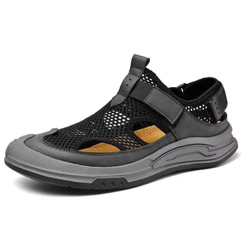 Εξωτερικό εμπόριο εξαγωγών Ιταλία μεγάλο πρωτότυπο ενιαίο ντουλάπι απόσυρσης υψηλής ποιότητας αθλητικά σανδάλια mesh ανδρικά κοίλα αναπνεύσιμα παπούτσια τρυπών καλοκαίρι