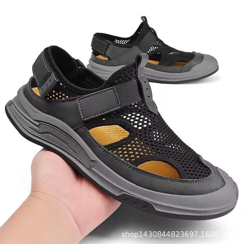 Comerț exterior export Italia mare original unic retragere dulap de înaltă calitate sandale sport din plasă pentru bărbați pantofi de vară respirabili cu goluri goale