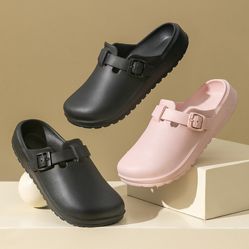 Papuci de damă impermeabili cu fund gros, stil macaron, potrivite pentru cupluri, pantofi de peșteră pentru doctor și asistentă medicală, slip-on, EVA