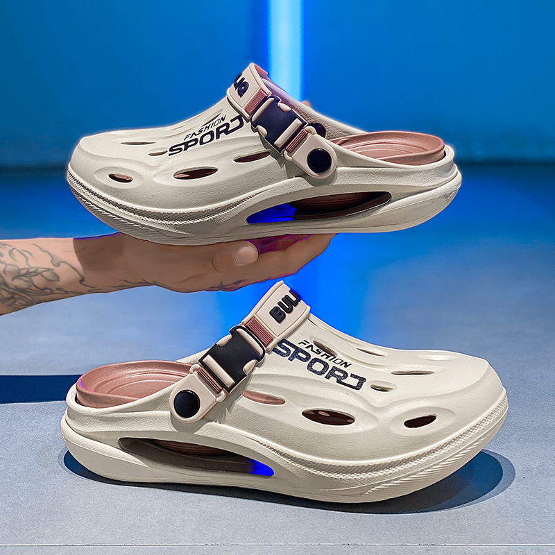 Мъжки обувки Croc, голям размер, за шофиране през граница, неплъзгащи се, дишащи, водоустойчиви обувки, летни чехли с въздушна възглавница, ежедневни и универсални