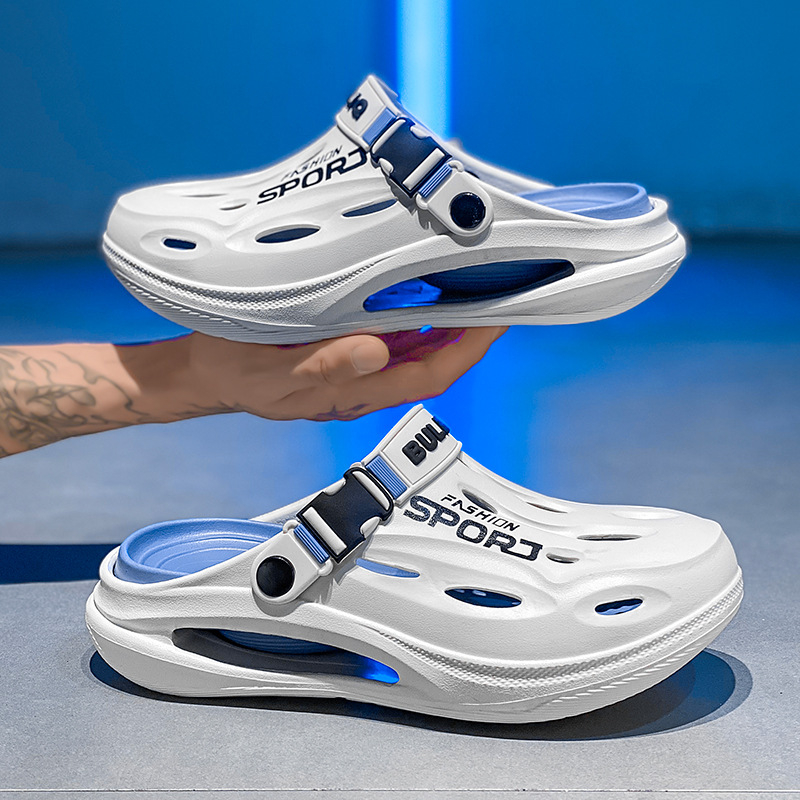 Мъжки обувки Croc, голям размер, за шофиране през граница, неплъзгащи се, дишащи, водоустойчиви обувки, летни чехли с въздушна възглавница, ежедневни и универсални
