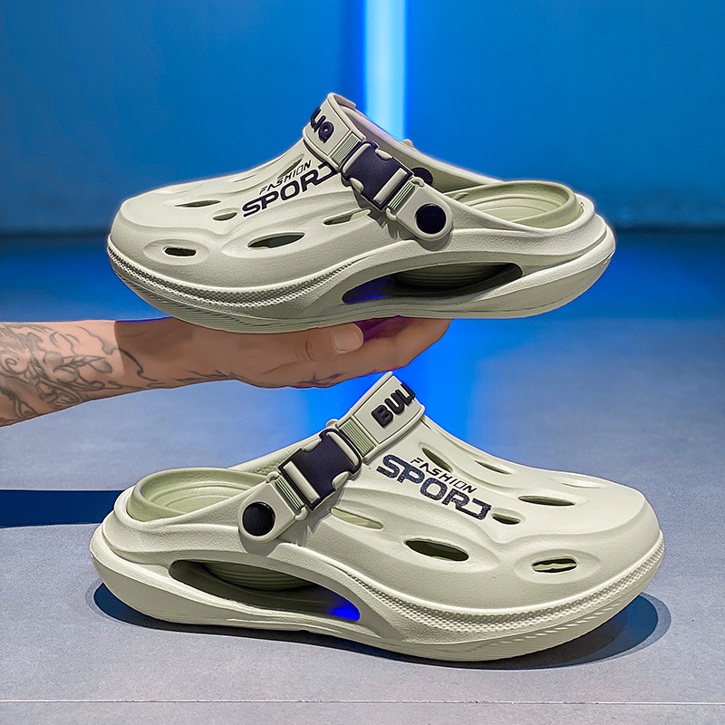 Мъжки обувки Croc, голям размер, за шофиране през граница, неплъзгащи се, дишащи, водоустойчиви обувки, летни чехли с въздушна възглавница, ежедневни и универсални