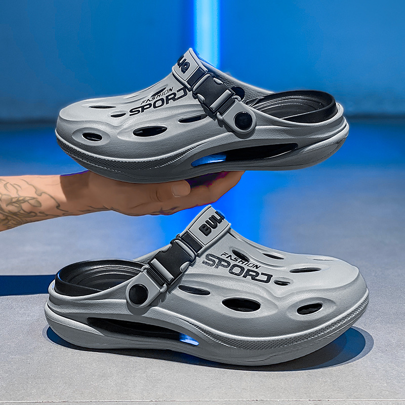 Мъжки обувки Croc, голям размер, за шофиране през граница, неплъзгащи се, дишащи, водоустойчиви обувки, летни чехли с въздушна възглавница, ежедневни и универсални