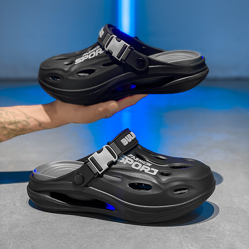 Мъжки обувки Croc, голям размер, за шофиране през граница, неплъзгащи се, дишащи, водоустойчиви обувки, летни чехли с въздушна възглавница, ежедневни и универсални
