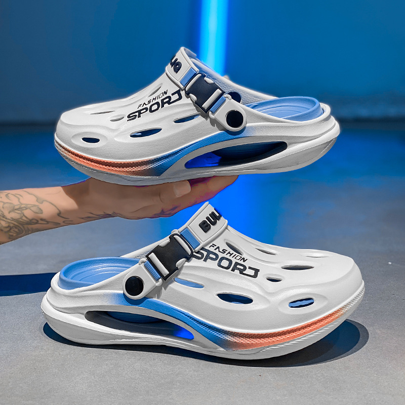 Мъжки обувки Croc, голям размер, за шофиране през граница, неплъзгащи се, дишащи, водоустойчиви обувки, летни чехли с въздушна възглавница, ежедневни и универсални