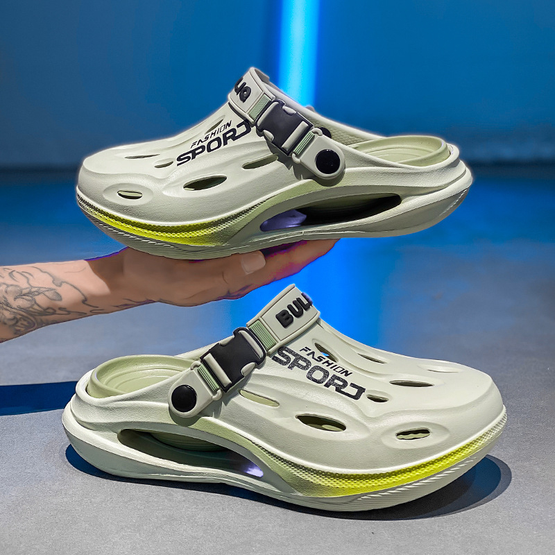 Мъжки обувки Croc, голям размер, за шофиране през граница, неплъзгащи се, дишащи, водоустойчиви обувки, летни чехли с въздушна възглавница, ежедневни и универсални