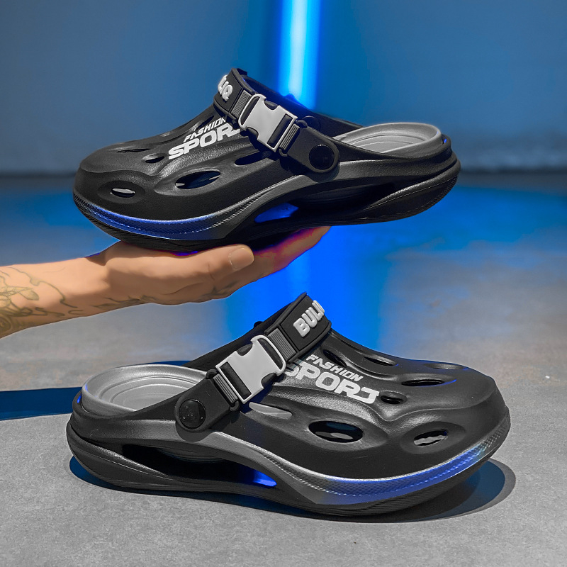 Мъжки обувки Croc, голям размер, за шофиране през граница, неплъзгащи се, дишащи, водоустойчиви обувки, летни чехли с въздушна възглавница, ежедневни и универсални