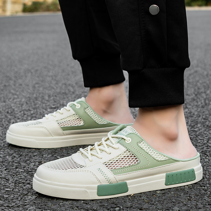 Piiriülesed pluss-suuruses meeste kingad suvised uued stiilid baotou poolsussid võrgust õõnsad suured võrgust vabaajajalatsid spordijalatsid