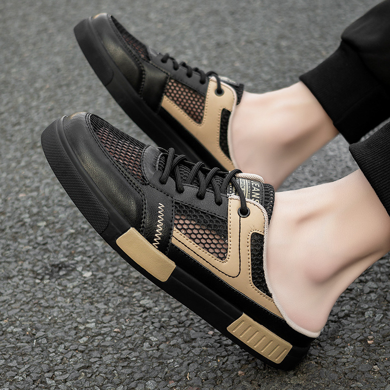 Piiriülesed pluss-suuruses meeste kingad suvised uued stiilid baotou poolsussid võrgust õõnsad suured võrgust vabaajajalatsid spordijalatsid