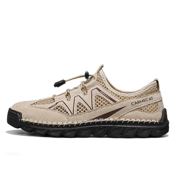 Καλοκαιρινά, διασυνοριακά, δερμάτινα, μεγάλα μεγέθη, ανδρικά σανδάλια ορειβασίας με αναπνεύσιμο, κοίλο, αθλητικά, mesh, αναπνεύσιμα, casual