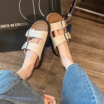 Letné nové topánky Birkenstock 2024, ležérne papuče, dámske letné outfity, topánky Birkenstock s prackou na opasok, polovičné papuče